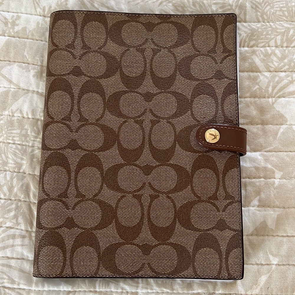 Coach brown monogram notebook agenda / Journal